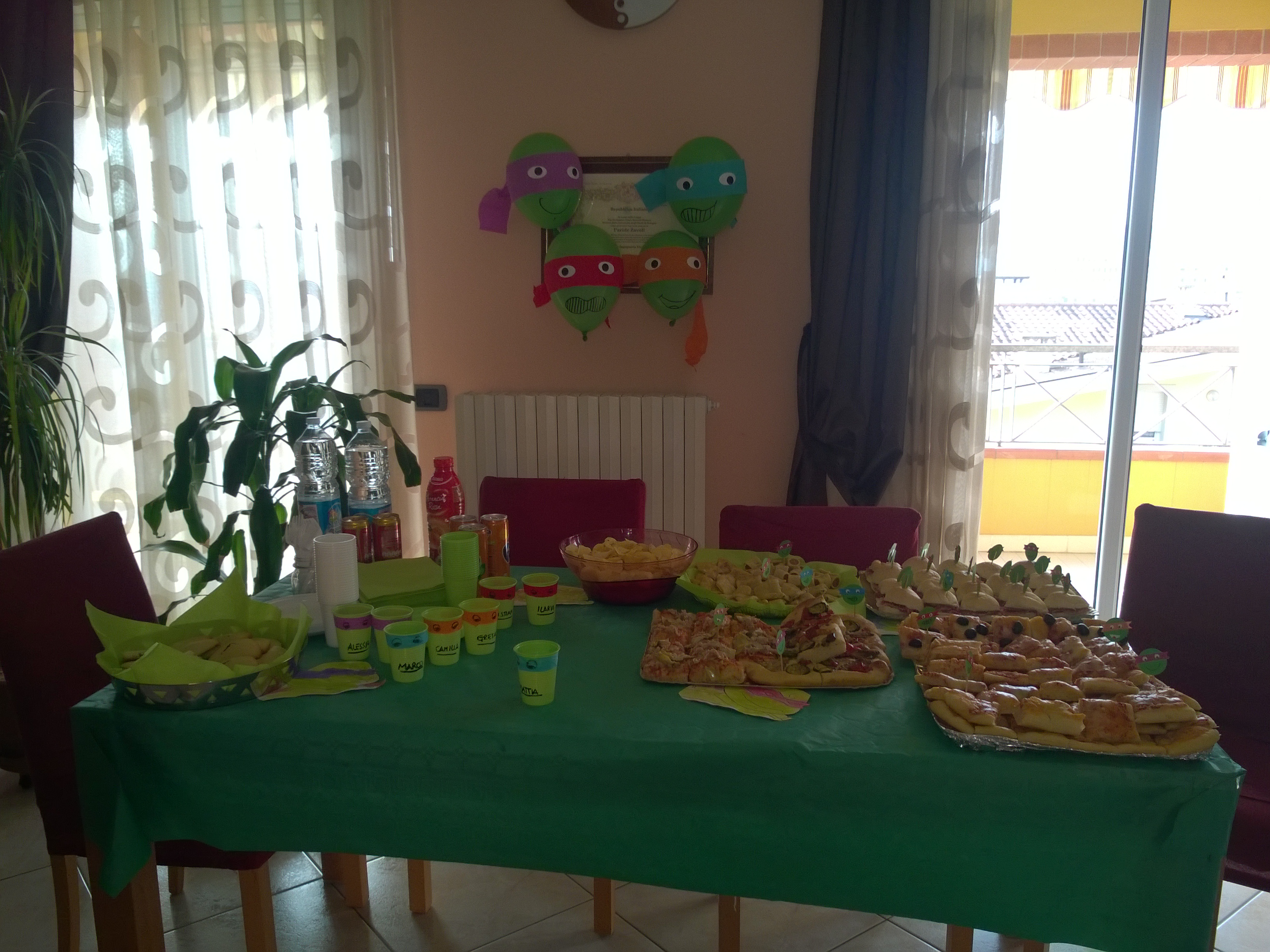 COMPLEANNO A TEMA TARTARUGHE NINJA –